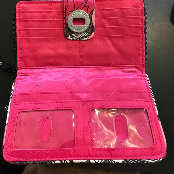 Vera Bradley Pink and Brown Floral Wallet - Picture 3 of 4